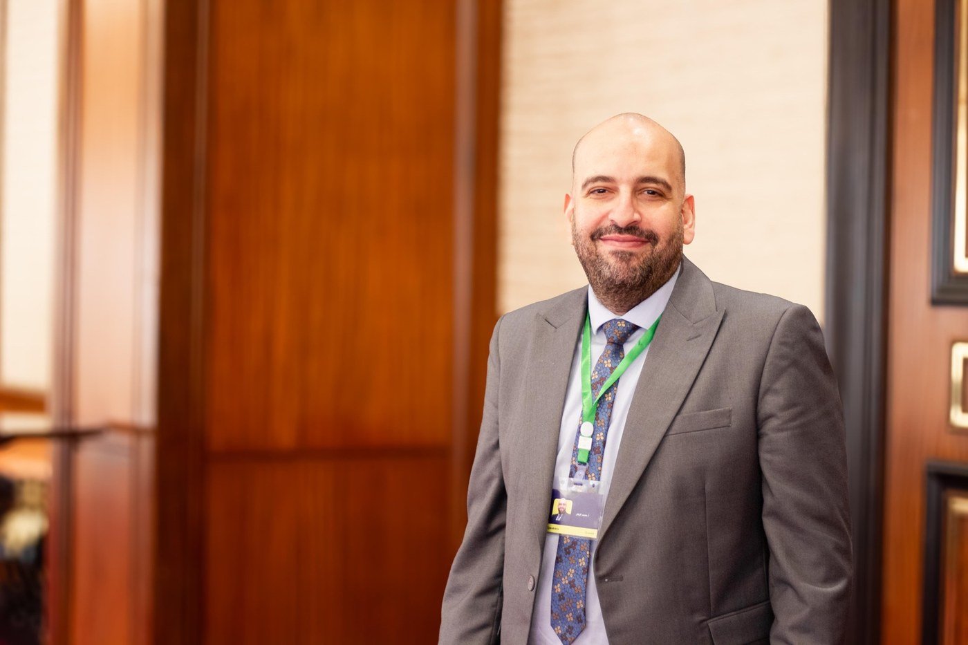 Mohamed El Zahar at a professional conference