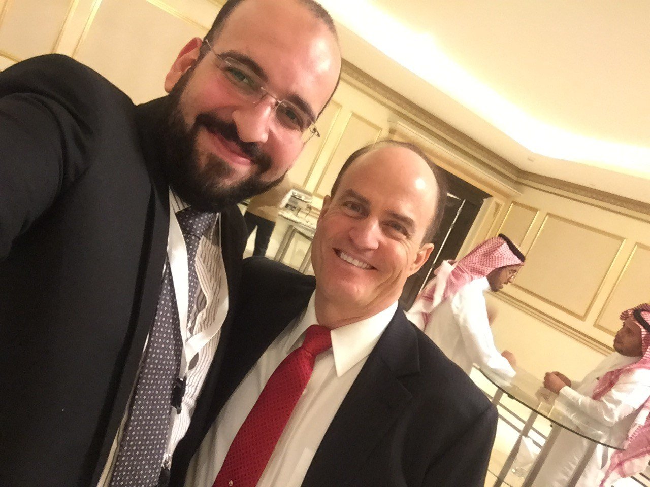 Mohamed El Zahar alongside Ron Kaufman